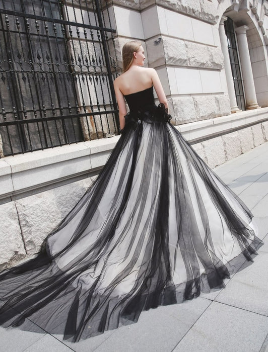 women’s black wedding dresses